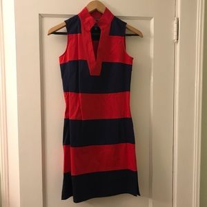 Sail to Sable Navy and White Sleeveless Dress